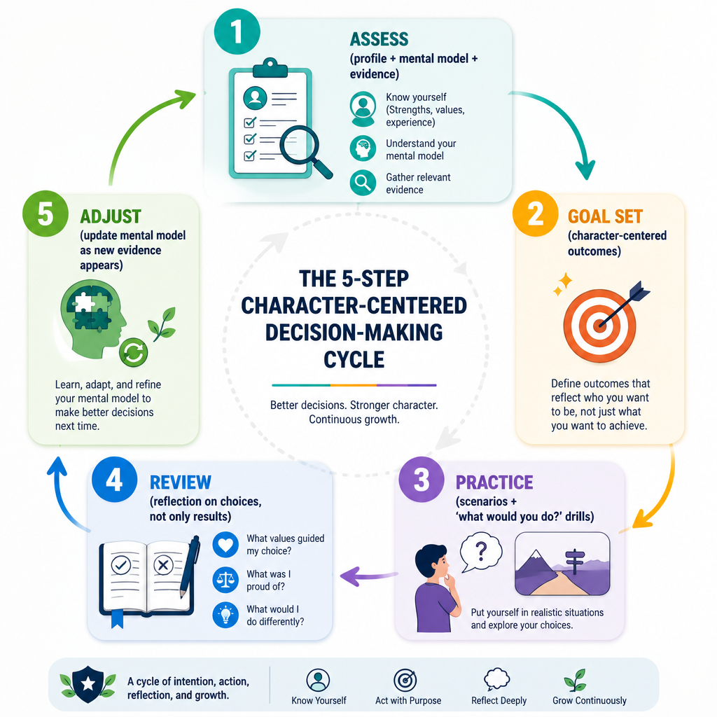 Coaching cycle steps (Assess→Adjust)
