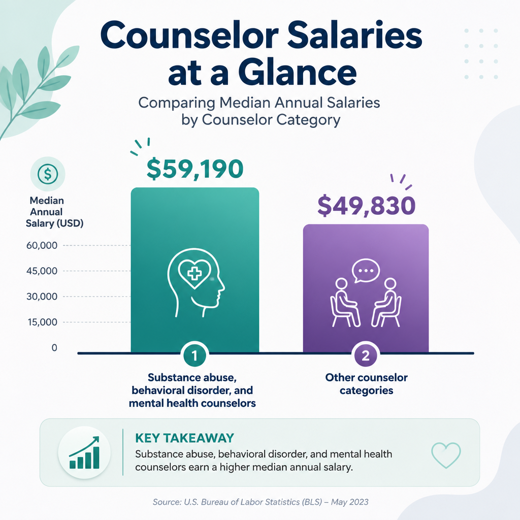 Counselor pay and job outlook (related categories)