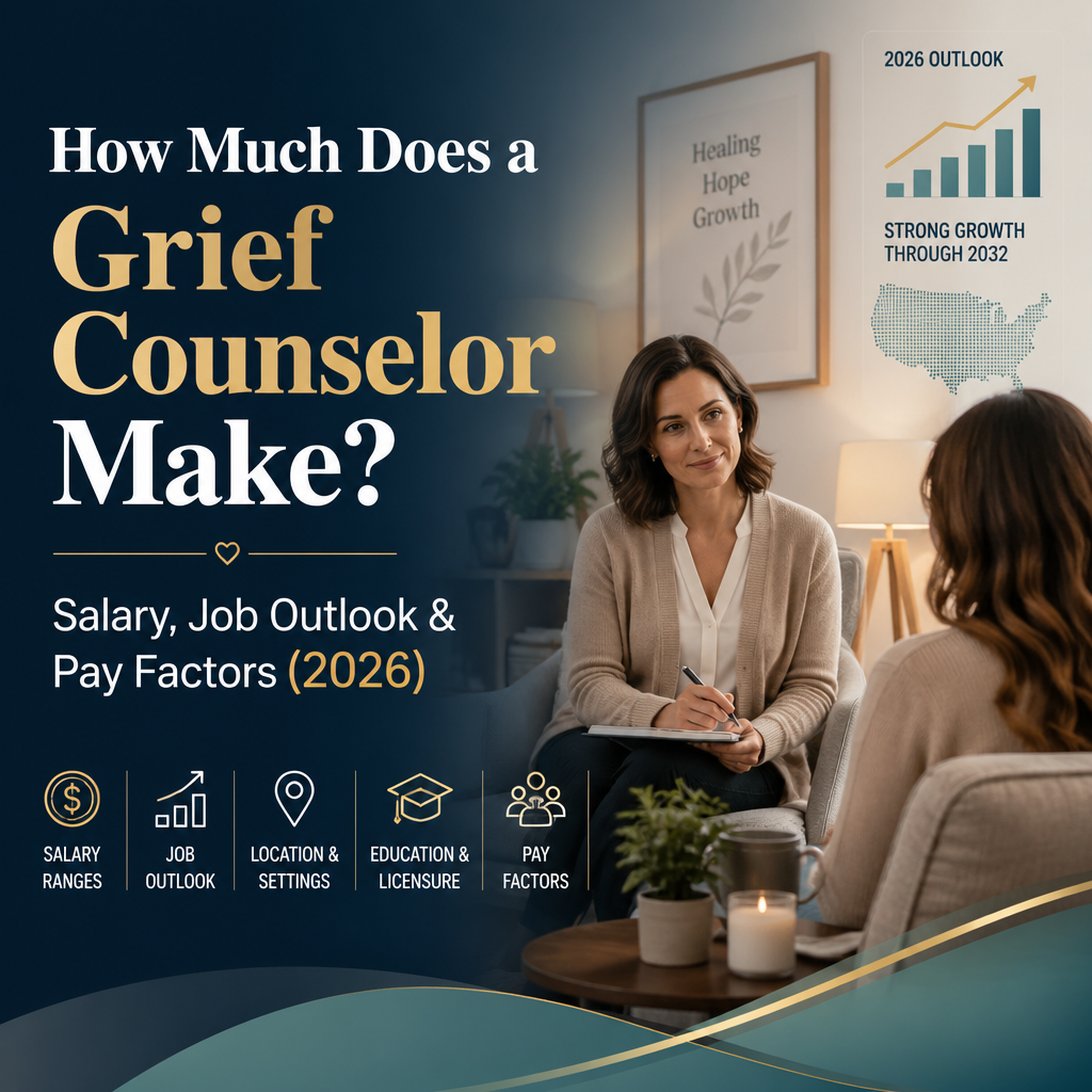 How Much Does a Grief Counselor Make? Salary, Job Outlook & Pay Factors (2026) + (banner)
