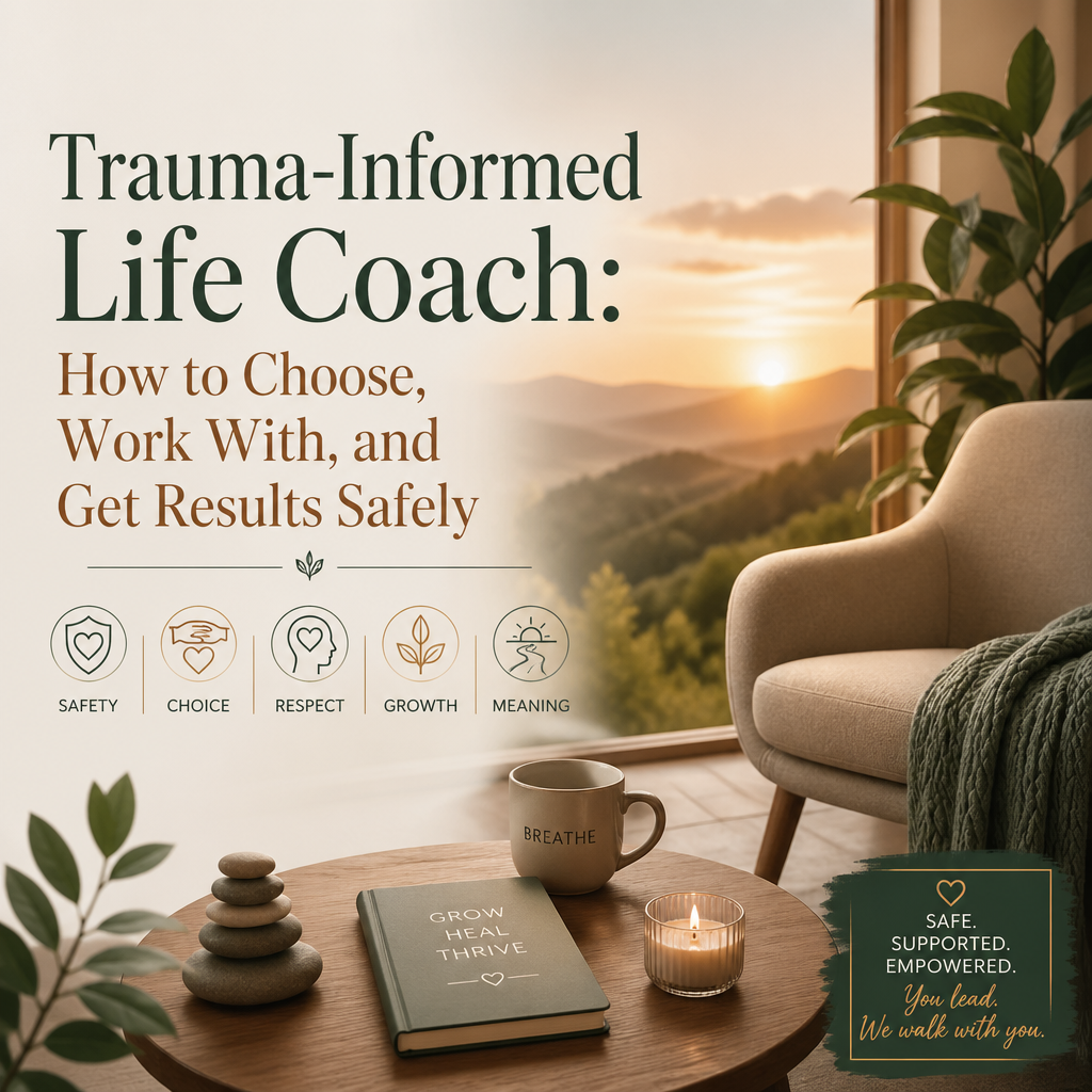 Trauma-Informed Life Coach: How to Choose, Work With, and Get Results Safely + (banner)