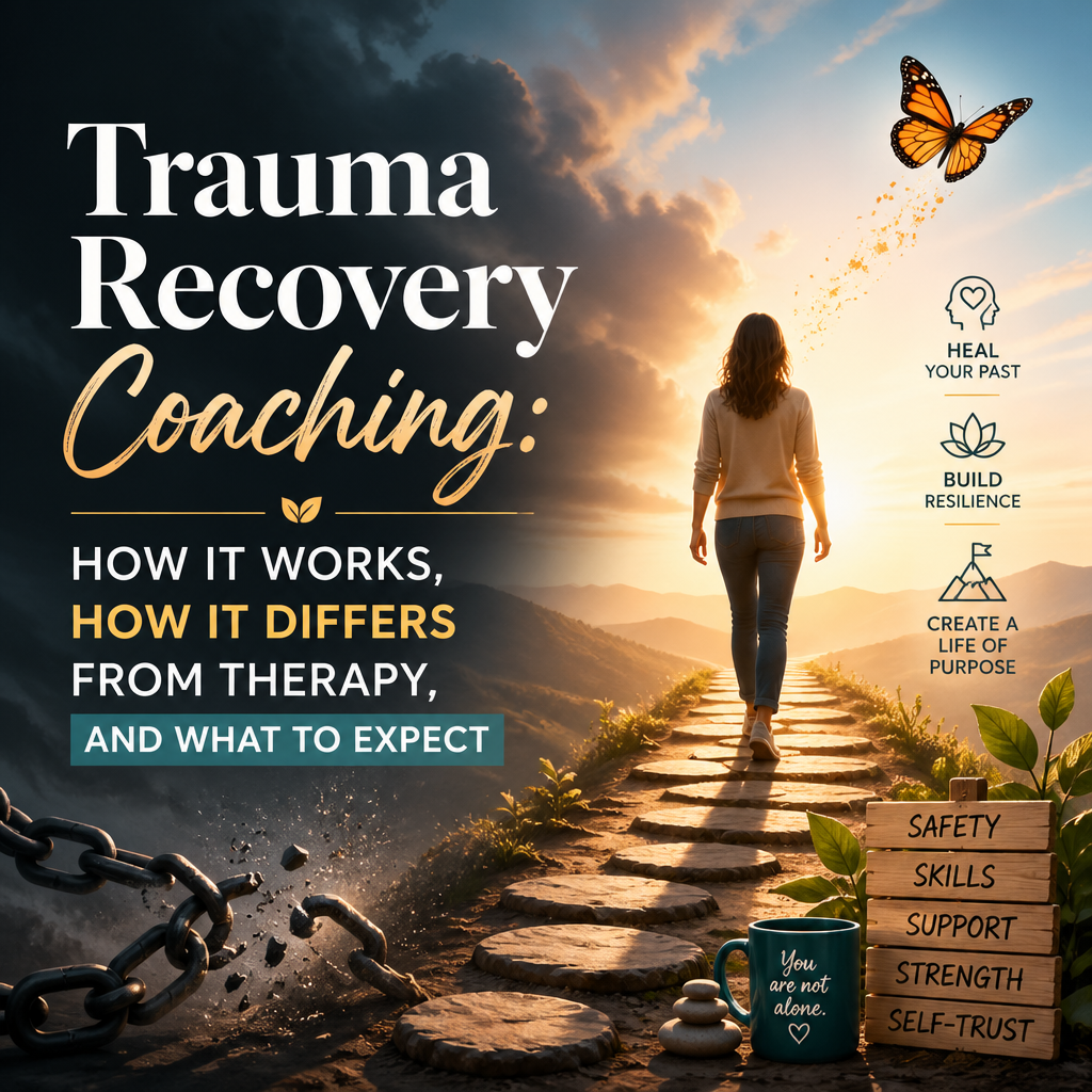 Trauma Recovery Coaching: How It Works, How It Differs From Therapy, and What to Expect + (banner)