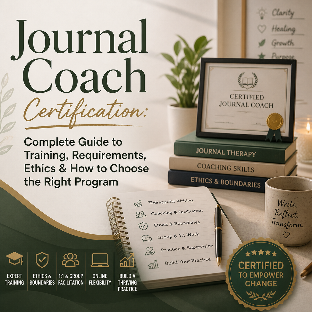Journal Coach Certification: Complete Guide to Training, Requirements, Ethics & How to Choose the Right Program + (banner)
